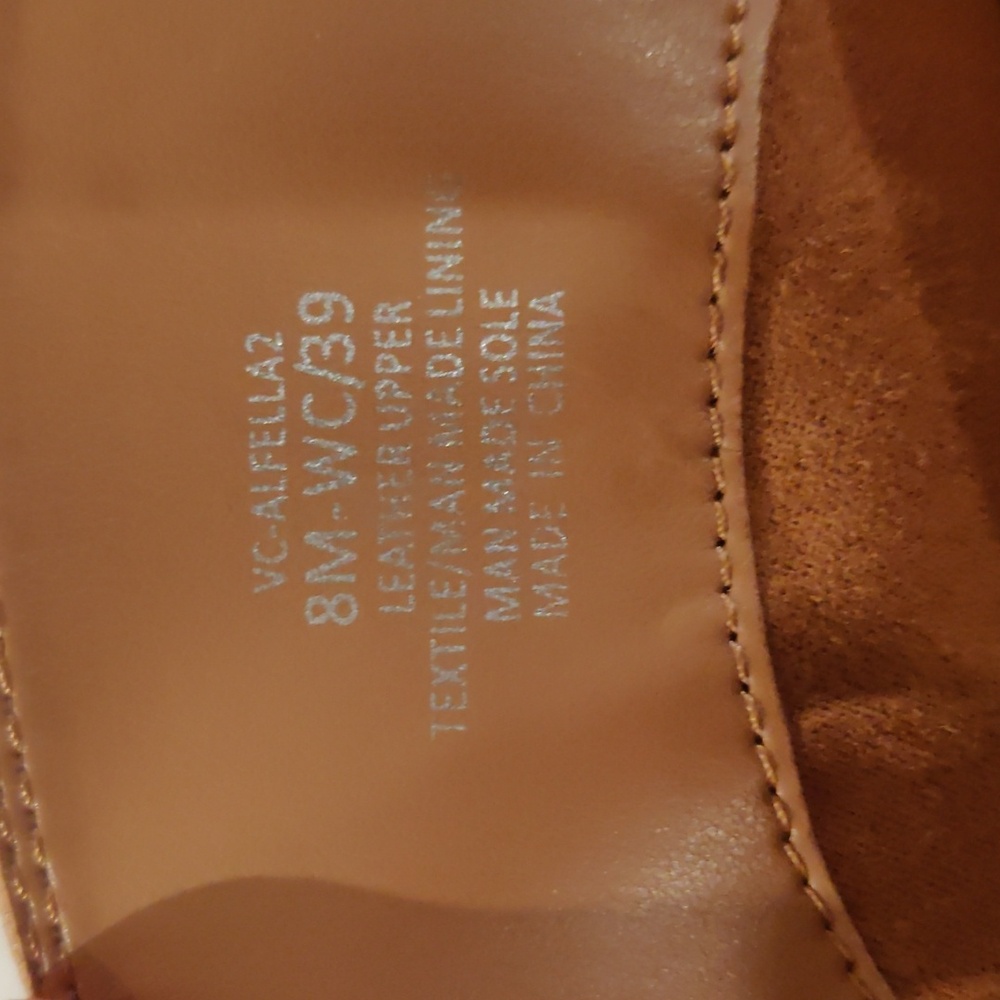 New!Vince Camuto camel leather knee boots Y2K Shabbychic Cottagecore Vintag - Picture 5 of 14